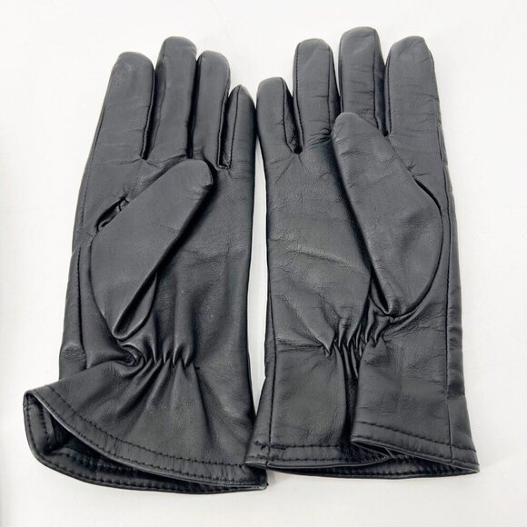 2 Pairs Leather Glove Women's L Saks Fifth Avenue Cashmere Adrienne Vittadini - Picture 4 of 8